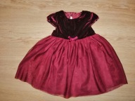 Sukienka pluszowo-siateczkowa H&M 92cm