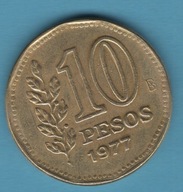 Argentyna 10 peso, 1977