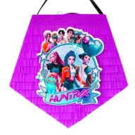 Piniata urodzinowa Demon Hunters. Zestaw z kijem i konfetti.