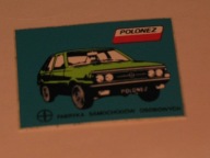 POLONEZ Fabryka Samochodów Osobowych naklejka z PRL