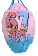 Piniata Urodzinowa XL 67 Six Seven Roblox Brainrot + kij