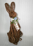 GIGA ZAJĄC XXL MEGA DEKORACJA KRÓLIK OZDOBA WIKLINOWA 57cm