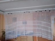 Biała , gotowa firanka - 380/175/150cm - bdb !!