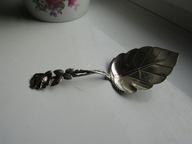 SREBRNA, STARA ŁOPATKA DO PRZYSTAWEK. MOTYW RÓŻY. SREBRO 800