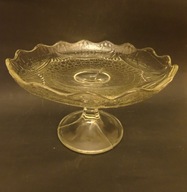 Ząbkowice, patera szklana, patera Girlandy, nr kat 339, szkło Prl