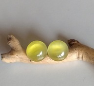 kwarc kocie oko oryginalne kolczyki - srebro 925