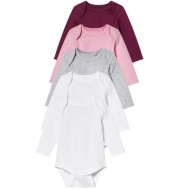 5PAK! Lupilu Body Dziecięce Niemowlęce 74/80 Długi Rękaw Bawełna Eco Zestaw