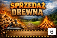 REKLAMA BANER SPRZEDAŻ DREWNA DREWNO KOMINKOWE 100X50 6