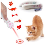 Laser dla kota biały różowy kształty