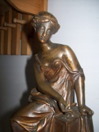 -OBNIŻKA--[@5p] DOBRA CENA Figuralny Zegar z Brązu ok 1880r