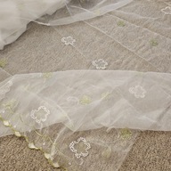 Tkanina organtyna haftowana, biała, wys.280cm, 6x@