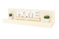 Drewniana półka ścienna 60 cm sosna naturalna minimalizm