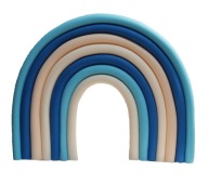 Figurka 3D Tęcza duża kolorowa z masy cukrowej na tort