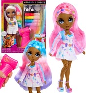 Rainbow High lalka z szarymi oczami AirBrush Color do kolorowania Markery