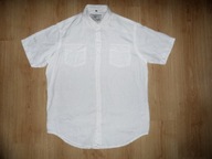 100% LEN NOWA BIAŁA LNIANA KOSZULA r L 41/42