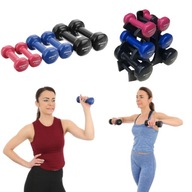 ZESTAW HANTLI WINYLOWE ZE STOJAKIEM DO ĆWICZEŃ 7KG ENERO FIT