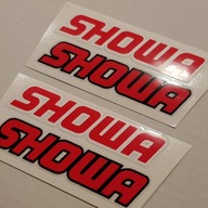 4x Naklejka z mini logo SHOWA, 54mm Amortyzator Damper Cross Ścigacz Enduro