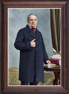 Obraz Józef Konrad Dietl portret w drewnianej ramie ze szkłem