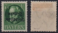 1919 Bayern Mi 118 II AK z nadrukiem odwróconym gw. Berger
