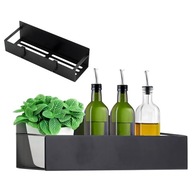 ZESTAW 2 SZTUK POLKA MAGNETYCZNA ORGANIZER NA LODOWKE CZARNA DO KUCHNI