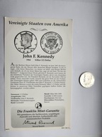 1/2 dolara Half Dollar 1964 KENNEDY USA "D" Denver Ag900 PIĘKNA