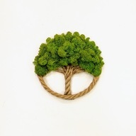 Drzewko Szczęścia Chrobotek, żywy obraz handmade, dekoracja na ścianę