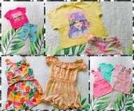 MEGA PAKA ubrań dla dziewczynki modna markowa zestaw 122/128 LATO