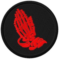 Termo Naszywka Pray Modlitwa Kości Haftowana Naprasowanka