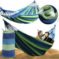 HAMAK 2 OSOBOWY HUŚTAWKA DUŻY WZMOCNIONY OGRODOWY PAŁĄK TORBA TURYSTYCZNY