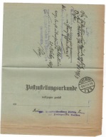 Potwierdzenie odbioru 1917 Racibórz sąd Czechy