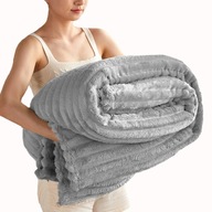 Miękki koc 160 cm x 200 cm szary Narzuta na łóżko, Kapa, Przykrycie