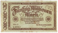 Niemcy - Banknot - 50 Millionen Mark - 1923 - Deutsche Reichsbahn