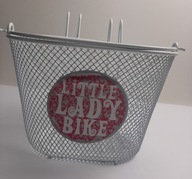 Koszyk rowerowy przedni - metalowy biały