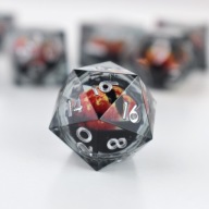 Zestaw 7 Kości Kostek RPG/DND "Przebudzenie Smoka" z Żywicy Epoksydowej