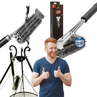 SZCZOTKA DO GRILLA 3W1 CZYSZCZENIA RUSZTU Z WŁOSIEM MOSIĘŻNYM I SZPATUŁKĄ