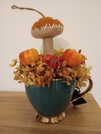 Stroik jesienny dekoracja jesienna w filiżance 20 cm na stół do salonu