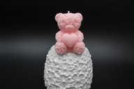 Świeca sojowa Miś Różowy Podziękowania, chrzest, komunia.