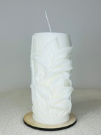 Świeczka sojowa bezzapachowa, lilie. Wielkość 200ml. Podstawka gratis