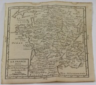La France Francja mapa Robert de Vaugondy 1750 r