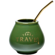 Zestaw Yerba Mate Zielone Matero Tykwa - Kubek 450 ml Bombilla + szczotka