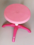 Krzesełko dla lali krzesło dla lalek różowe meble mebelki zabawkowe taboret