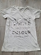 BLUZKA DAMSKA T-shirt Biały STRADIVARIUS r. 36 S