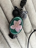 Naszyjnik handmade z suszonymi kwiatkami w żywicy