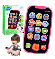Pierwszy telefon dla dzieci smartfon uczy 2 języki PL ENG interaktywny edu