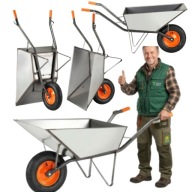 TACZKA OGRODOWA MOCNA WYTRZYMALA 210KG POJEMNOSC 120L WZMOCNIONE KOLO METAL