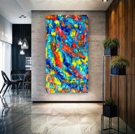 Obraz DUZY 120/80 100/100 Abstrakcja kolorowa