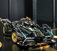 Klocki Konstrukcyjne Limitowany czarno-złoty model auta- zestaw do montażu