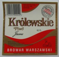 ETYKIETA PIWO JASNE KRÓLEWSKIE BROWAR WARSZAWA