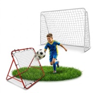ZESTAW PIŁKARSKI DLA MŁODEGO PIŁKARZA BRAMKA + REBOUNDER TRENING PIŁKARSKI