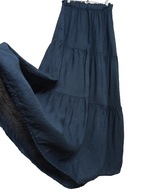 SANTINI SPÓDNICA długa lniana z falban 36/38/40